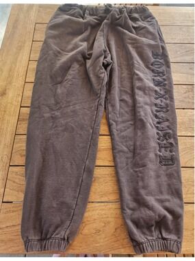 Born X Raised Tonal Old English Embroidered Sweatpants Walnut Brown Size XXL